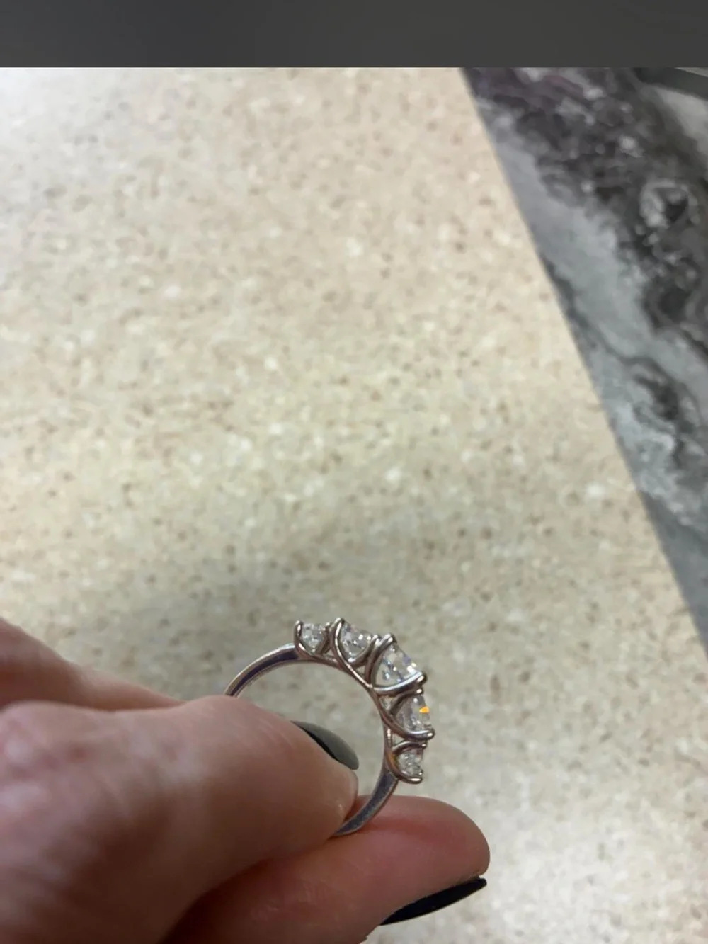 Brilliant Multi-Stone Silver Eternity Ring in White size 8